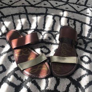 Two tone sandals